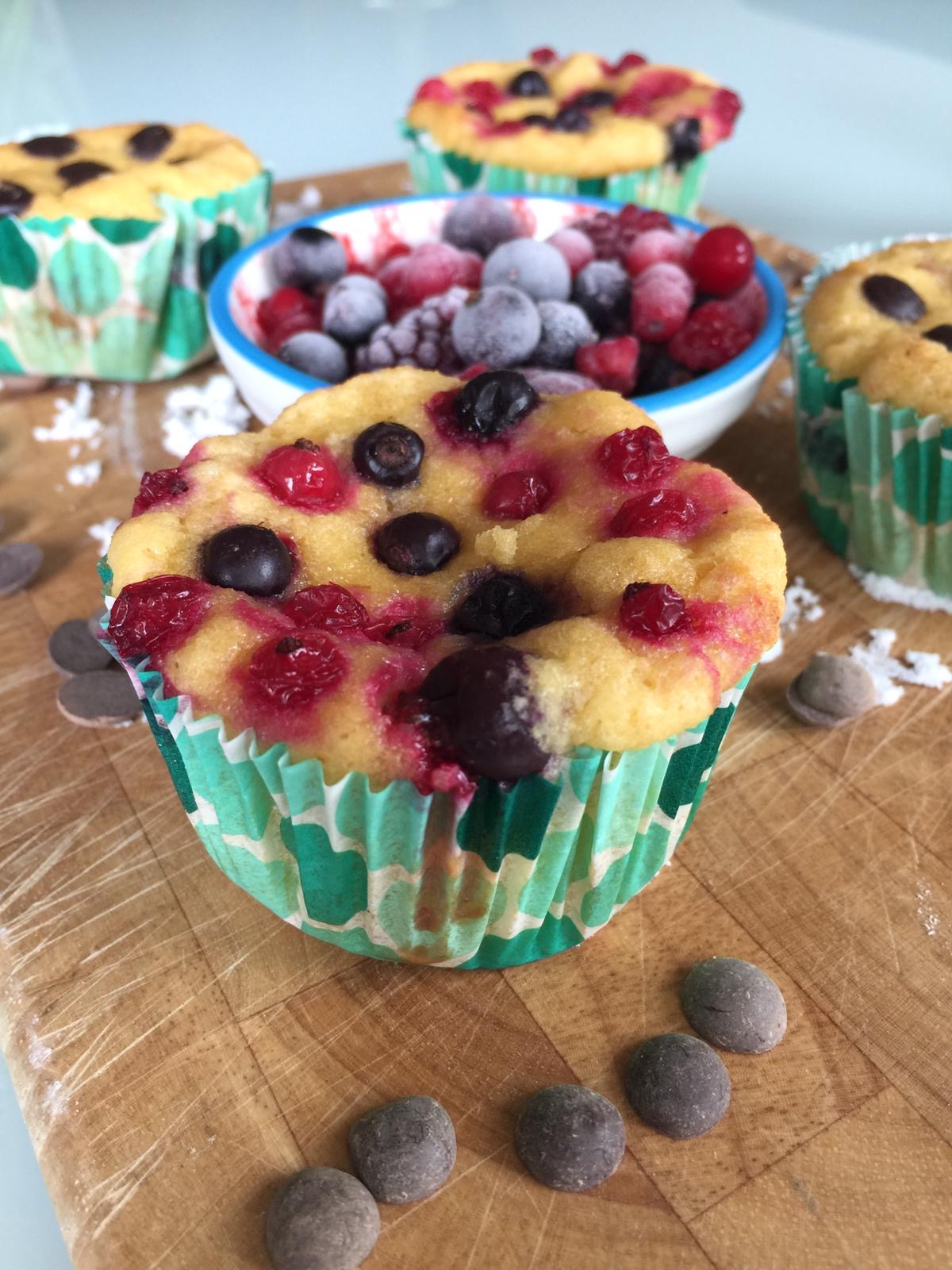 Low carb und glutenfrei – Beerenmuffins