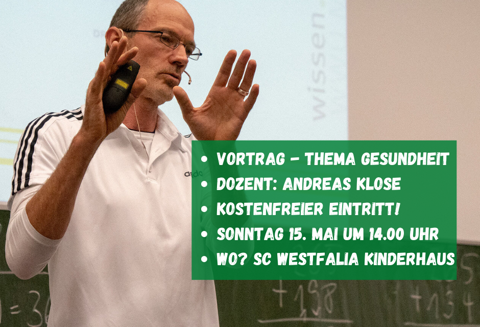 15. Mai – Vortrag Gesundheit mit Andreas Klose