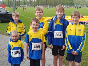Beim Teekottenlauf: Kinder der LG Rheine-Elte