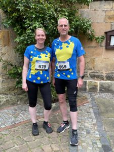 Gruppenbild: Läufer der LG Rheine-Elte beim Citylauf in Schüttorf