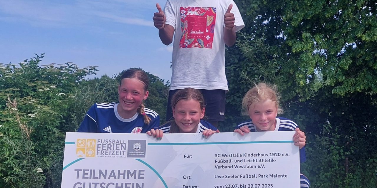 Der SC Westfalia Kinderhaus 1920 e.V. nimmt an Fußball-Ferien-Freizeit der DFB-Stiftung Egidius Braun teil