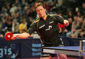 Enzborn Supercup: Jan-Ove Waldner an der Tischtennisplatte