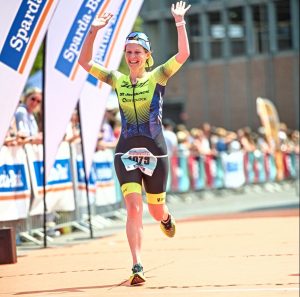 Janine Langer, Zieleinlauf