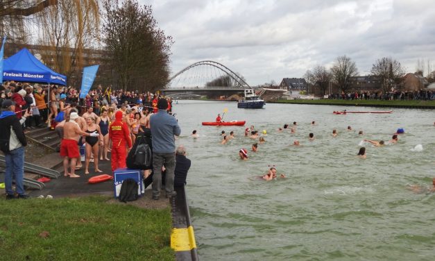 W+F Münster bereitet sich auf den Neujahrstag am Kanal vor