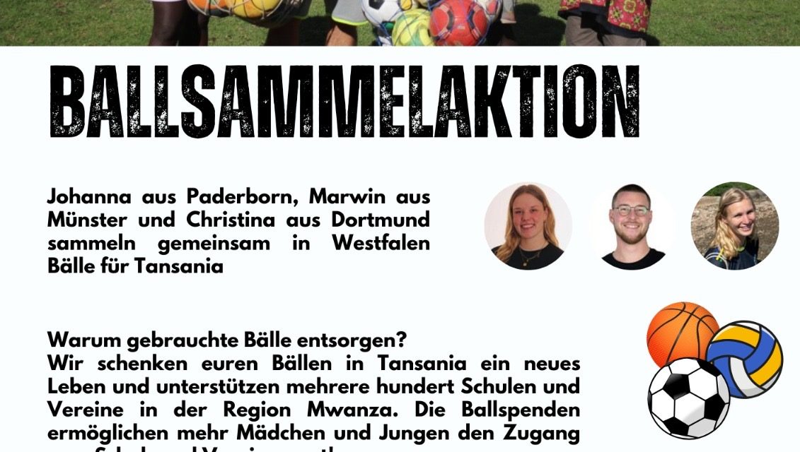 Bälle für Tansania: Sammelaktion „Mein Ball, dein Ball“ läuft bis Ende Oktober