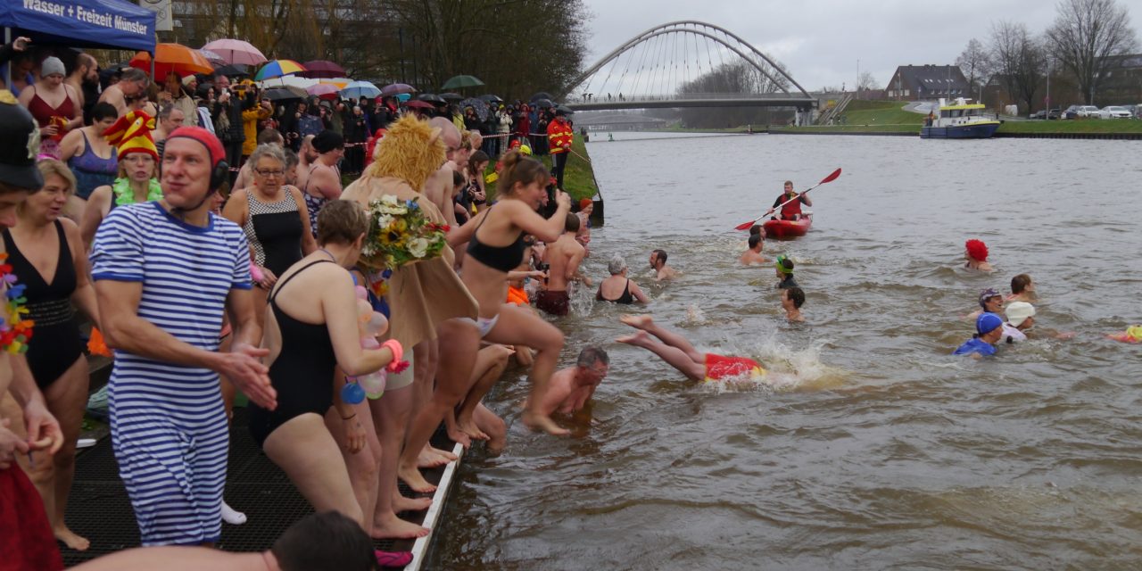 W+F Münster bereitet sich auf den Neujahrstag am Kanal vor