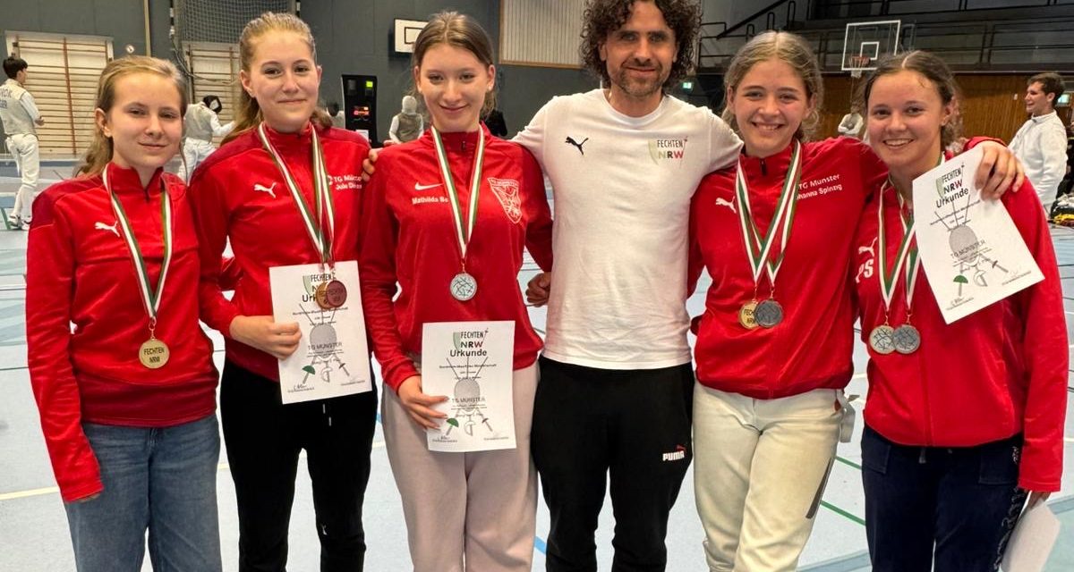 Vier Meistertitel und einen Vizetitel bei den Teammeisterschaften in Minden für die TG-Fechterinnen und Fechter 