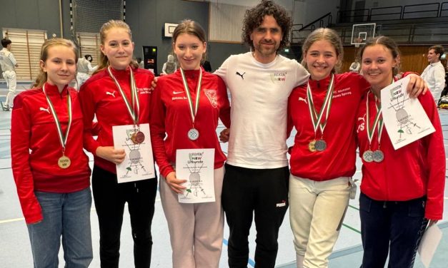 Vier Meistertitel und einen Vizetitel bei den Teammeisterschaften in Minden für die TG-Fechterinnen und Fechter 